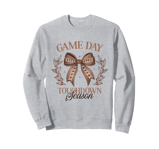 Football Mom Coquette Bow Fall Sweatshirt - Novelty Apparel Men Women - T-Shirt, Sweatshirt, Hoodie