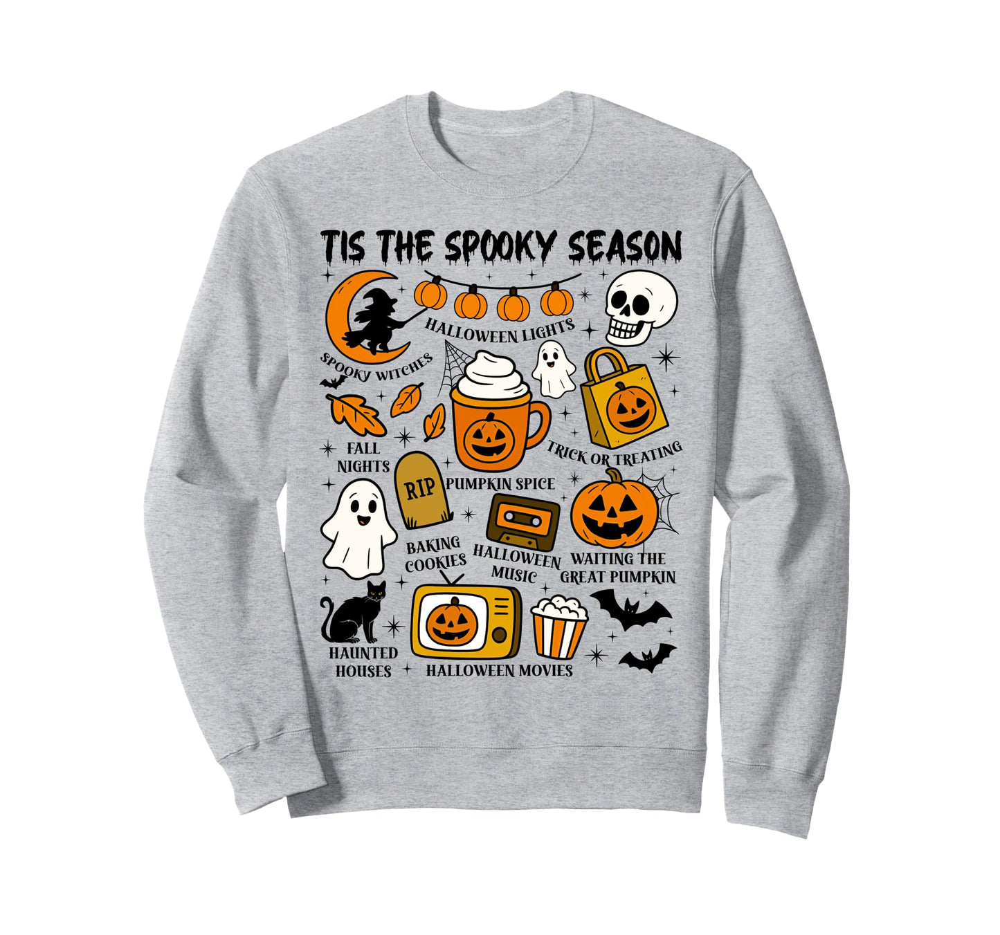 Tis Spooky Season Halloween Ghost Sweatshirt - Trendy Graphic for Adults - T-Shirt, Sweatshirt, Hoodie
