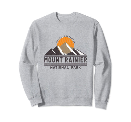 Mount Rainier National Park Sweatshirt - Minimalist Print Men Women - T-Shirt, Sweatshirt, Hoodie