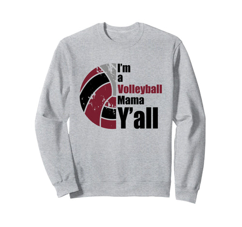 Maroon Black Volleyball Mom Funny Sweatshirt - Graphic Print Men Women - T-Shirt, Sweatshirt, Hoodie