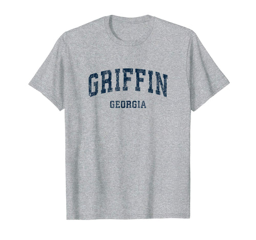 Griffin Georgia Ga Varsity Sports Navy T-Shirt - Minimalist Print Men Women - T-Shirt, Sweatshirt, Hoodie