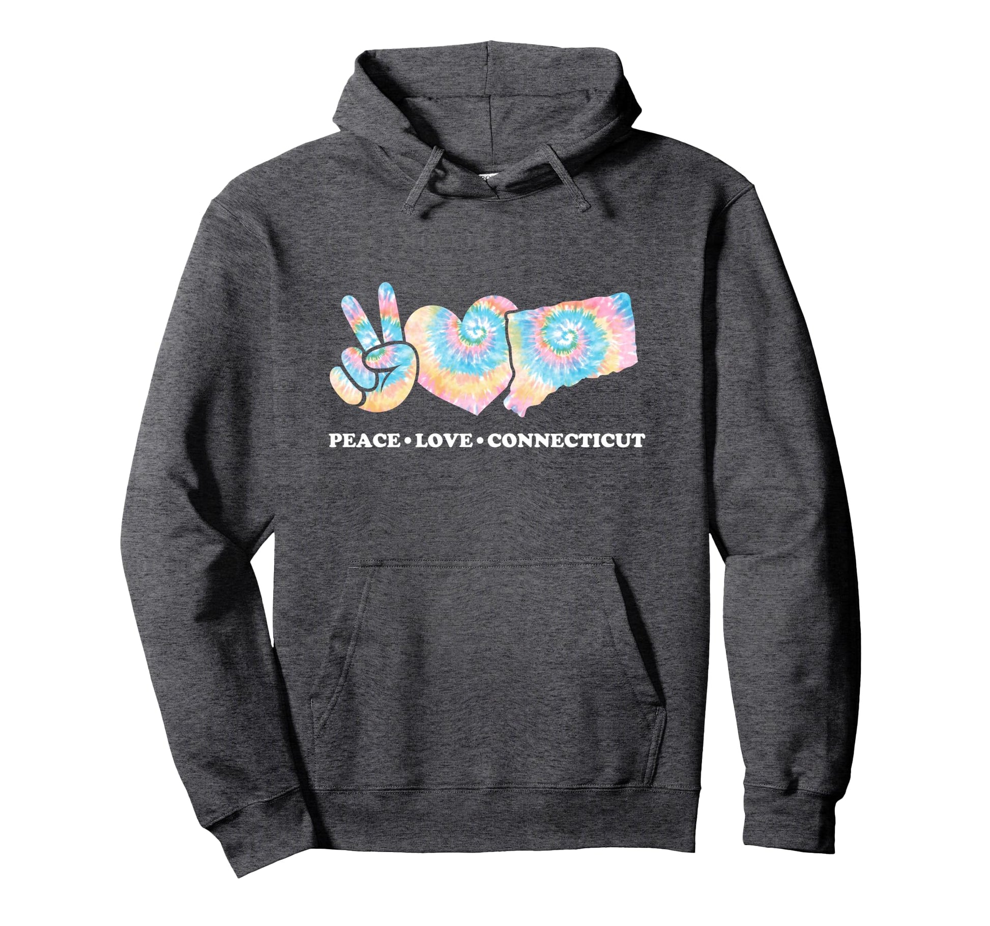 Peace Love And Connecticut Hoodie - Streetwear Style Unisex - T-Shirt, Sweatshirt, Hoodie