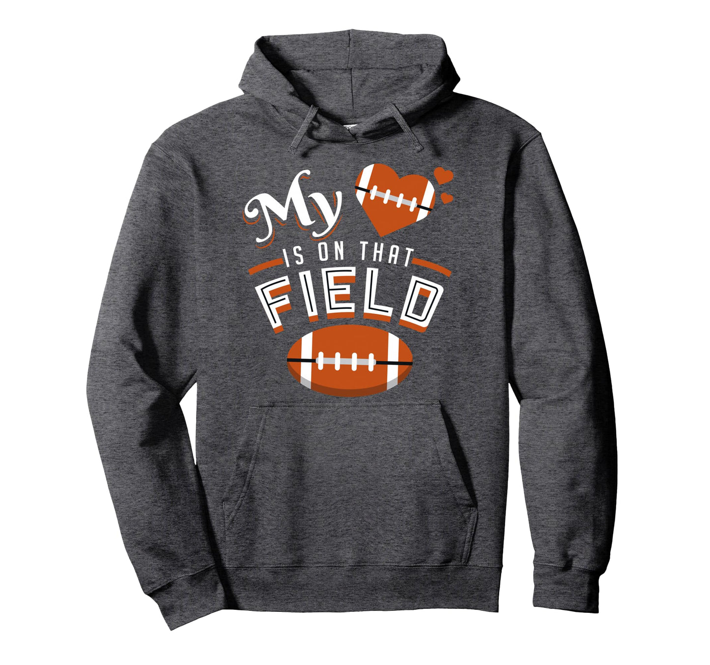 My Heart Is That Field Football Funny Hoodie - Minimalist Print Unisex - T-Shirt, Sweatshirt, Hoodie