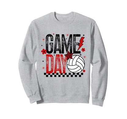 Volleyball Game Day Volleyball Mom Sweatshirt - Graphic Print Men Women - T-Shirt, Sweatshirt, Hoodie