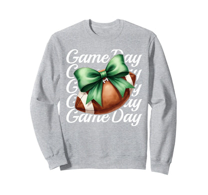 Cheer Fall Football Mom Green Game Sweatshirt - Custom Art Print Men Women - T-Shirt, Sweatshirt, Hoodie