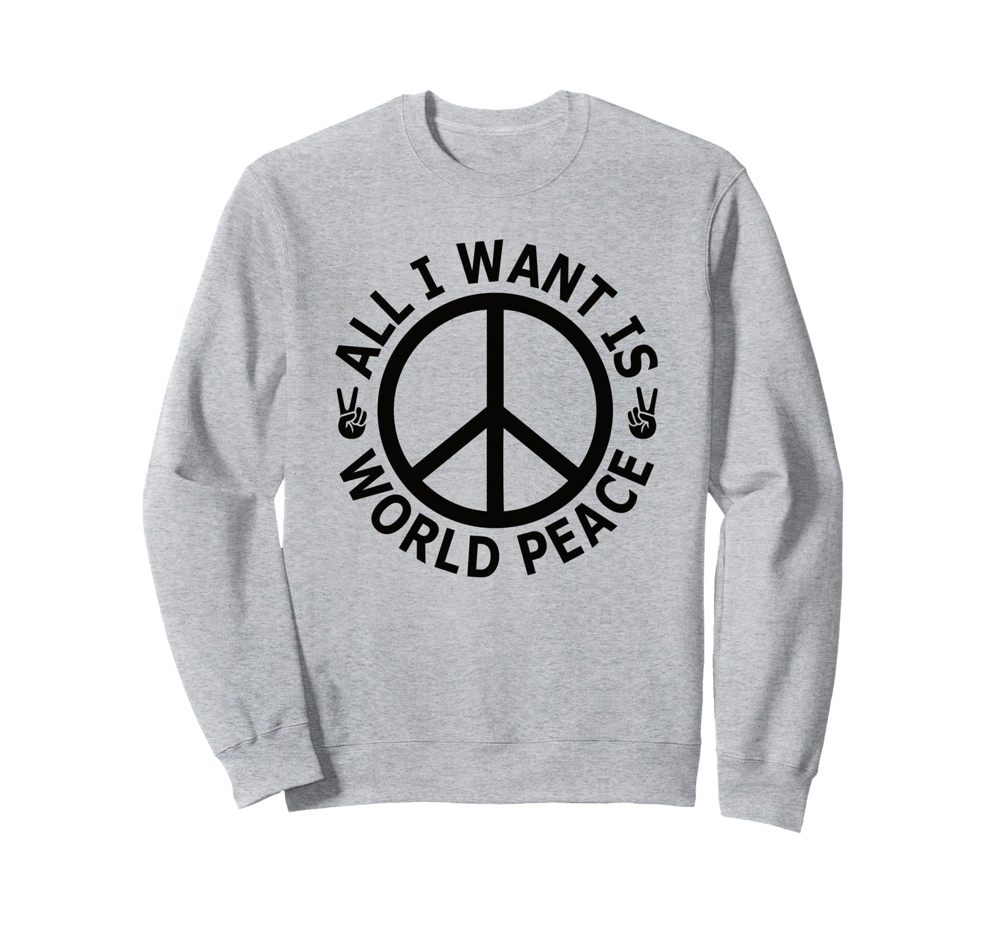 Peace Sign World Peace Boho Sweatshirt - Fun Novelty Design Unisex - T-Shirt, Sweatshirt, Hoodie
