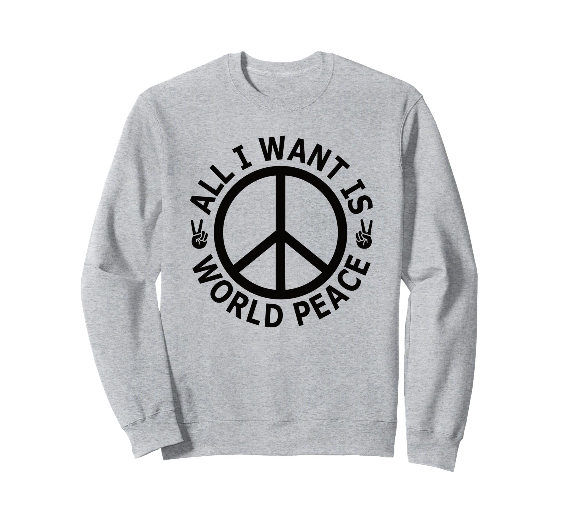 Peace Sign World Peace Boho Sweatshirt - Fun Novelty Design Unisex - T-Shirt, Sweatshirt, Hoodie