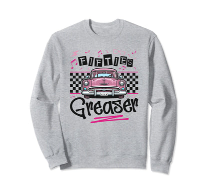 Fifties Greaser Car Vibes Sweatshirt - Minimalist Print Men Women - T-Shirt, Sweatshirt, Hoodie