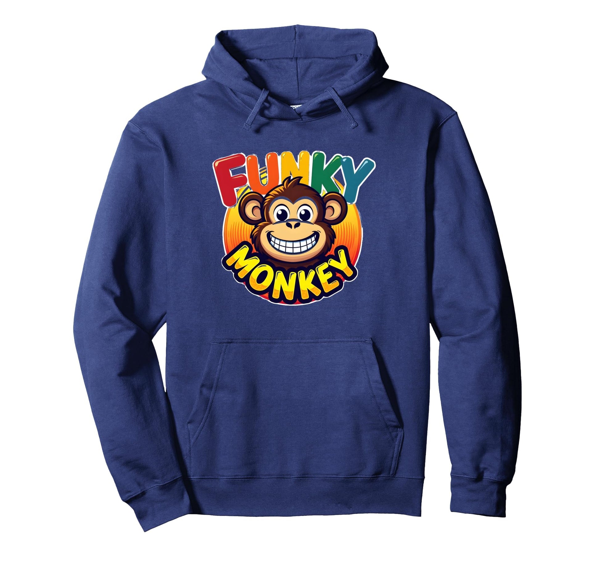 Funky Monkey Groovy Rainbow Party Animal Hoodie - Novelty Apparel Men Women - T-Shirt, Sweatshirt, Hoodie
