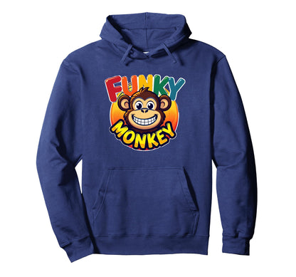 Funky Monkey Groovy Rainbow Party Animal Hoodie - Novelty Apparel Men Women - T-Shirt, Sweatshirt, Hoodie