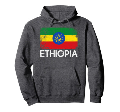 Ethiopian Flag Made Ethiopia Hooded Gift Hoodie - Aesthetic Graphic Unisex - T-Shirt, Sweatshirt, Hoodie