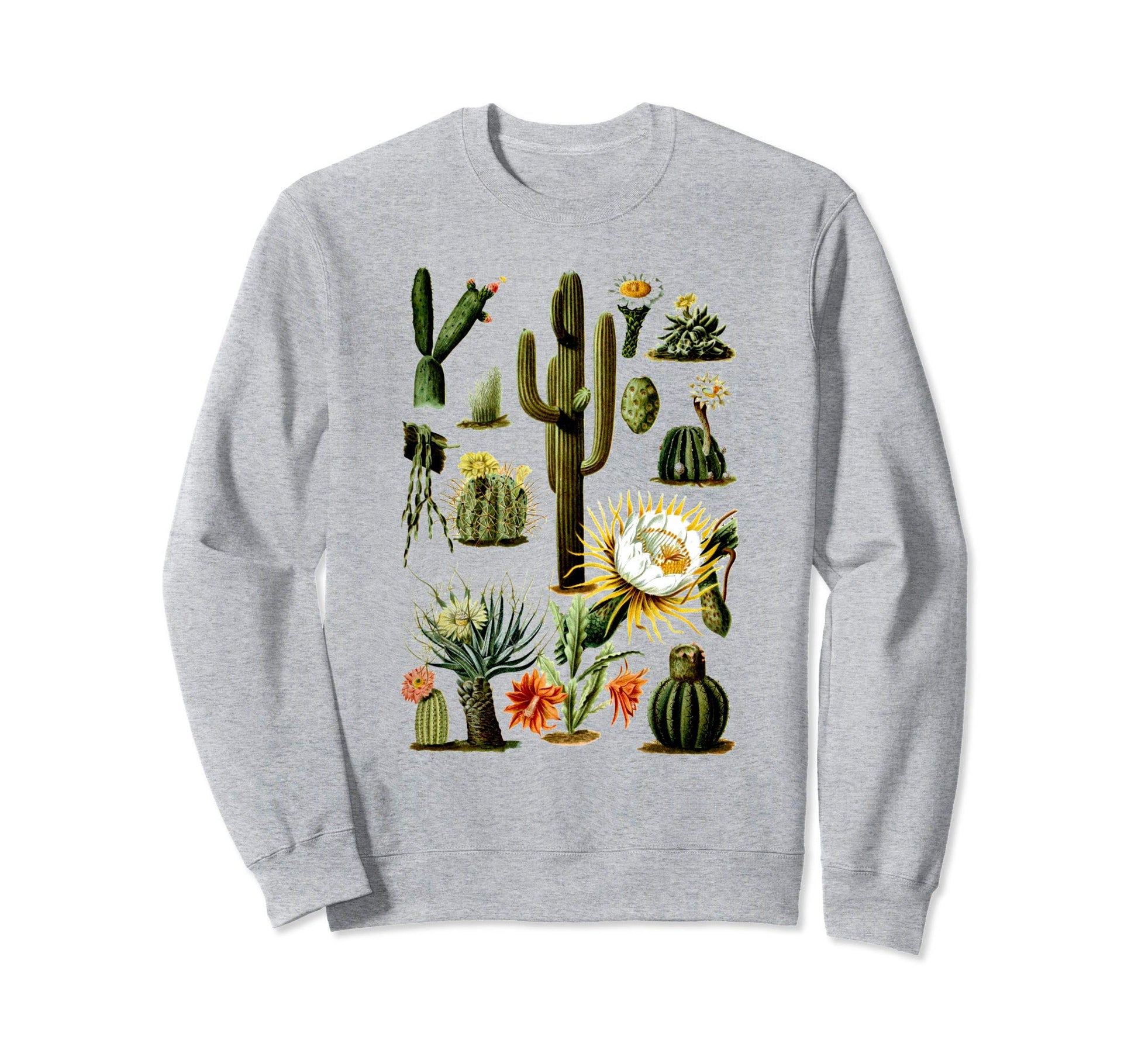 70S Boho Botanical Cactus Botany Sweatshirt - Custom Art Print Men Women - T-Shirt, Sweatshirt, Hoodie