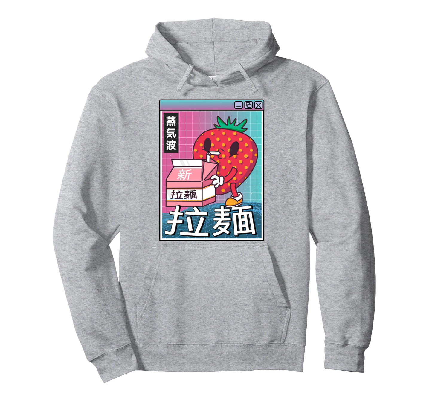 Strawberry Milk Digital Japan Otaku Hoodie - Streetwear Style for Adults - T-Shirt, Sweatshirt, Hoodie