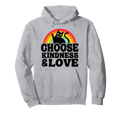 Choose Kindness Love Anti Bullying Rainbow Hoodie - Graphic Print Unisex - T-Shirt, Sweatshirt, Hoodie