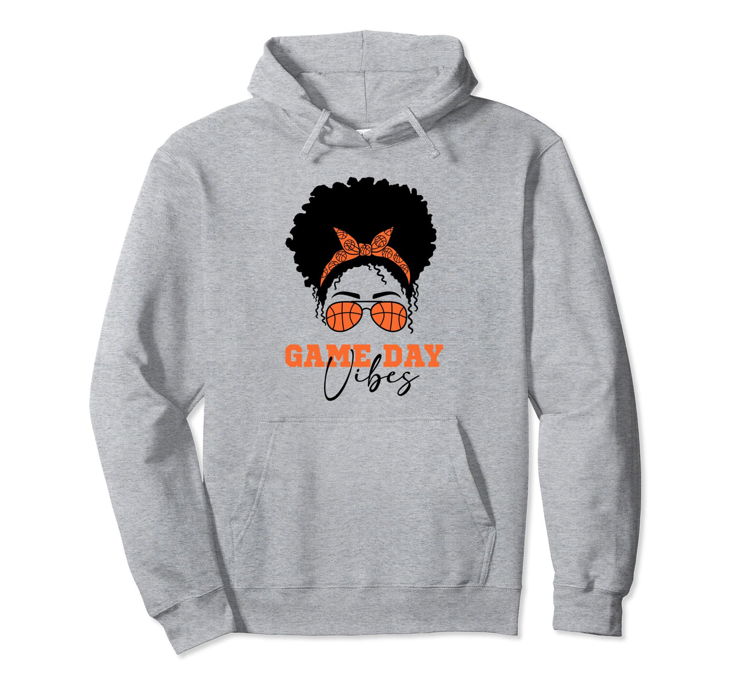 Basketball Mom Messy Bun Basketball Hoodie - Custom Art Print for Adults - T-Shirt, Sweatshirt, Hoodie