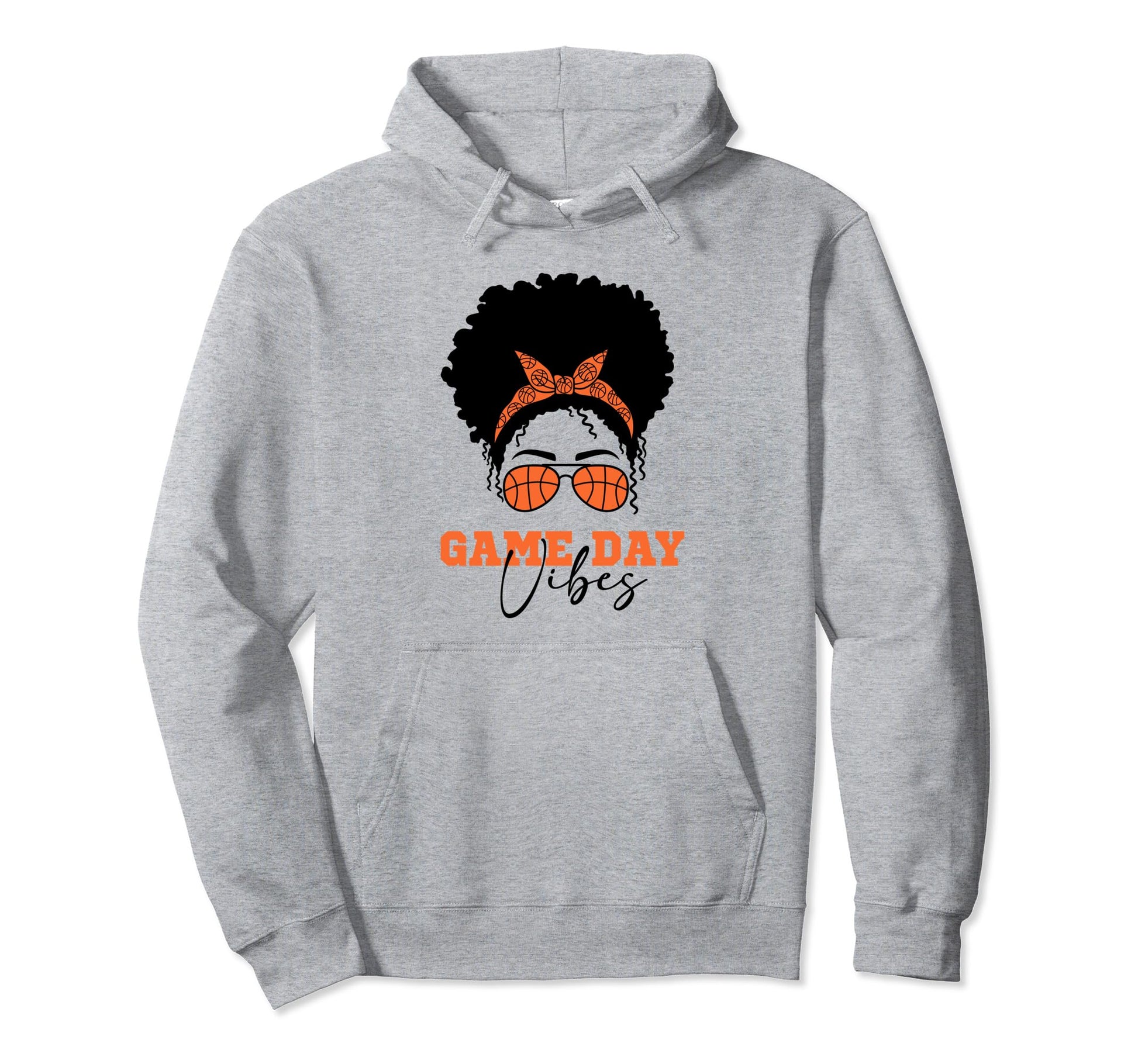 Basketball Mom Messy Bun Basketball Hoodie - Custom Art Print for Adults - T-Shirt, Sweatshirt, Hoodie