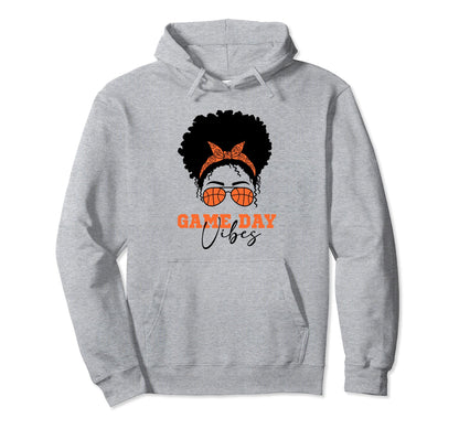 Basketball Mom Messy Bun Basketball Hoodie - Custom Art Print for Adults - T-Shirt, Sweatshirt, Hoodie