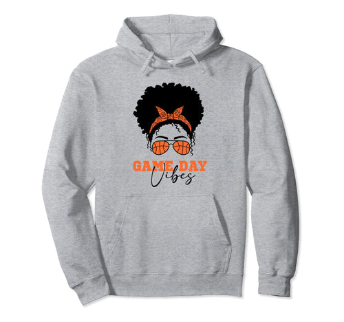 Basketball Mom Messy Bun Basketball Hoodie - Custom Art Print for Adults - T-Shirt, Sweatshirt, Hoodie
