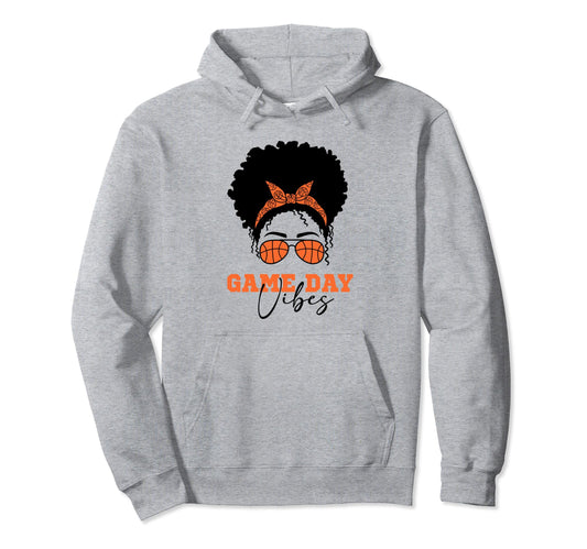 Basketball Mom Messy Bun Basketball Hoodie - Custom Art Print for Adults - T-Shirt, Sweatshirt, Hoodie