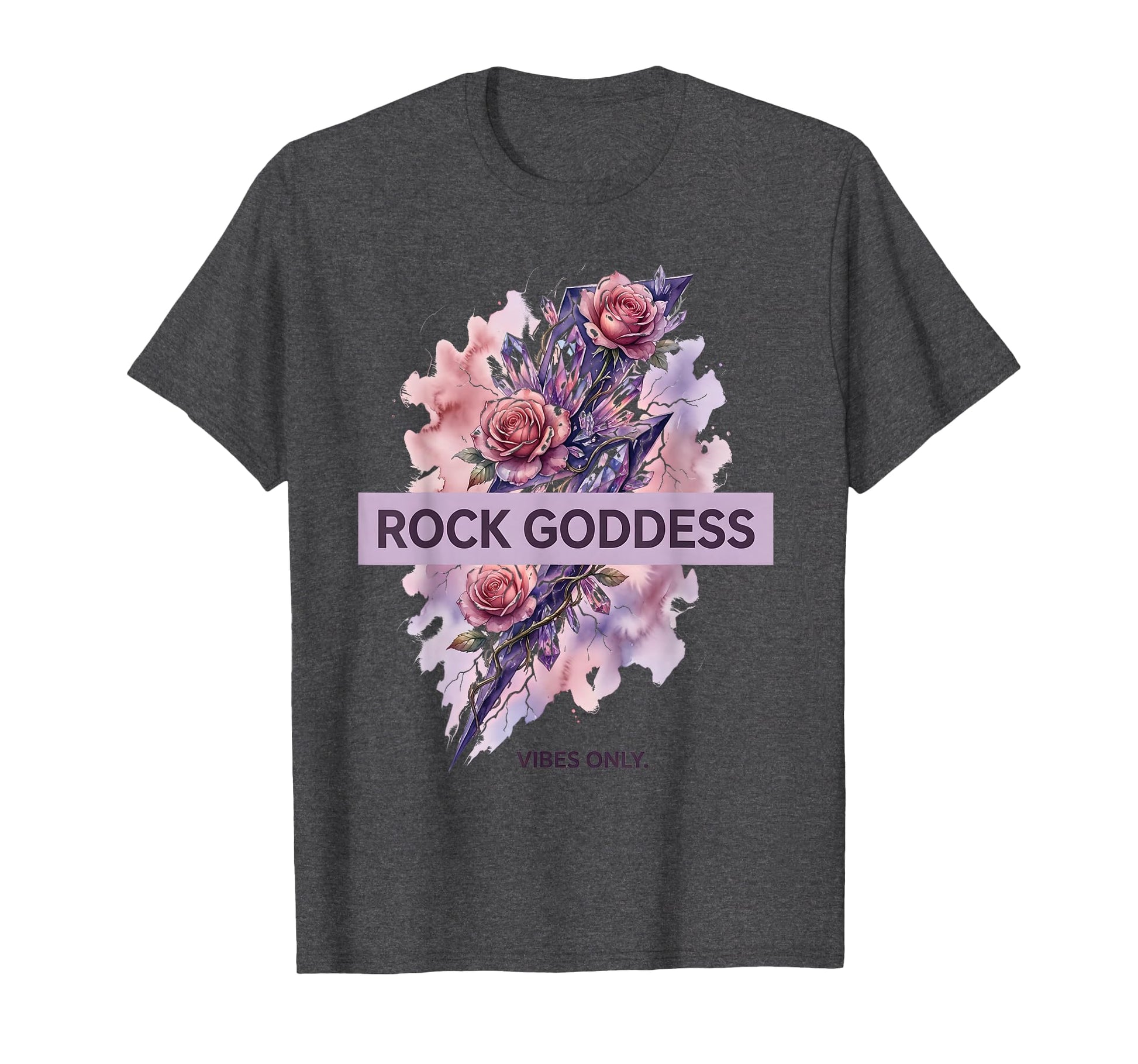 Rock Goddess Vibes Only Womens Music T-Shirt - Aesthetic Graphic for Adults - T-Shirt, Sweatshirt, Hoodie