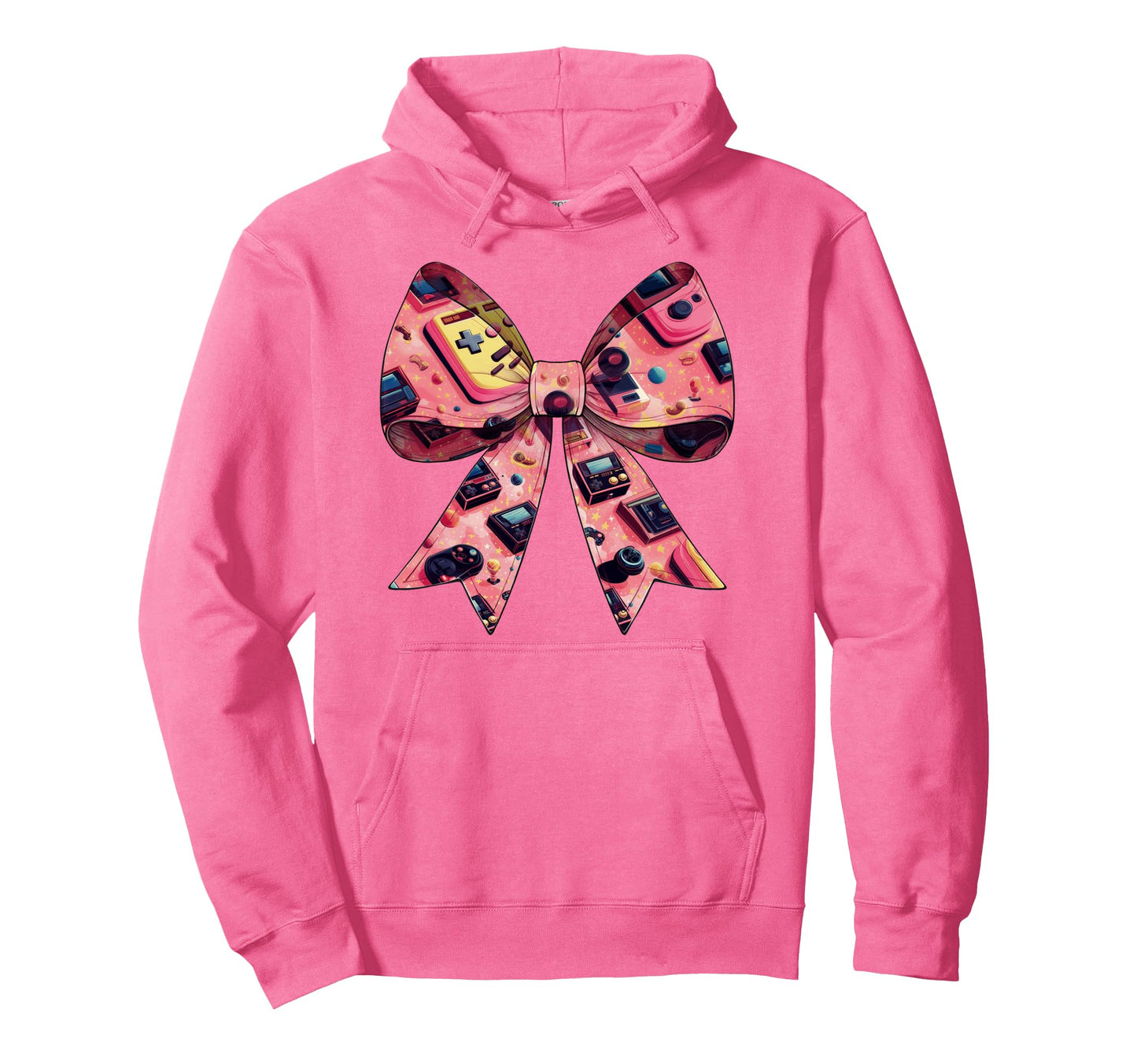 Coquette Bow Arcade Gaming Mothers Day Hoodie - Novelty Apparel Men Women - T-Shirt, Sweatshirt, Hoodie