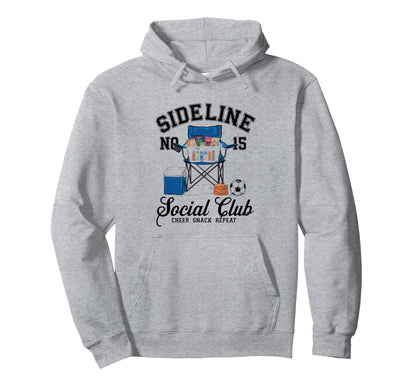 Sideline Social Club Soccer Mom Hoodie - Fun Novelty Design for Adults - T-Shirt, Sweatshirt, Hoodie