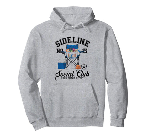 Sideline Social Club Soccer Mom Hoodie - Fun Novelty Design for Adults - T-Shirt, Sweatshirt, Hoodie