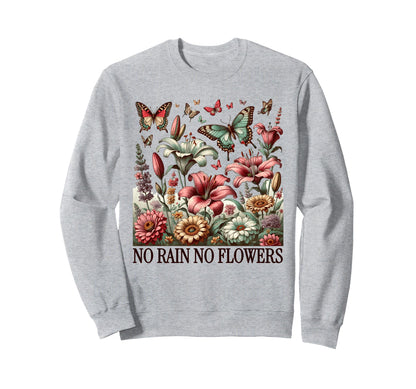 Flowers Womens Spring Tops Butterfly Sweatshirt - Aesthetic Graphic Unisex - T-Shirt, Sweatshirt, Hoodie