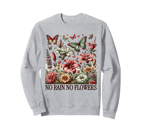 Flowers Womens Spring Tops Butterfly Sweatshirt - Aesthetic Graphic Unisex - T-Shirt, Sweatshirt, Hoodie