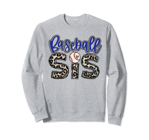 Baseball Sister Leopart Baseball Sweatshirt - Aesthetic Graphic Men Women - T-Shirt, Sweatshirt, Hoodie