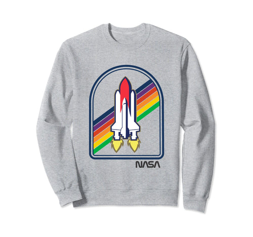 Nasa Shuttle Discovery Rainbow Sweatshirt - Aesthetic Graphic Unisex - T-Shirt, Sweatshirt, Hoodie