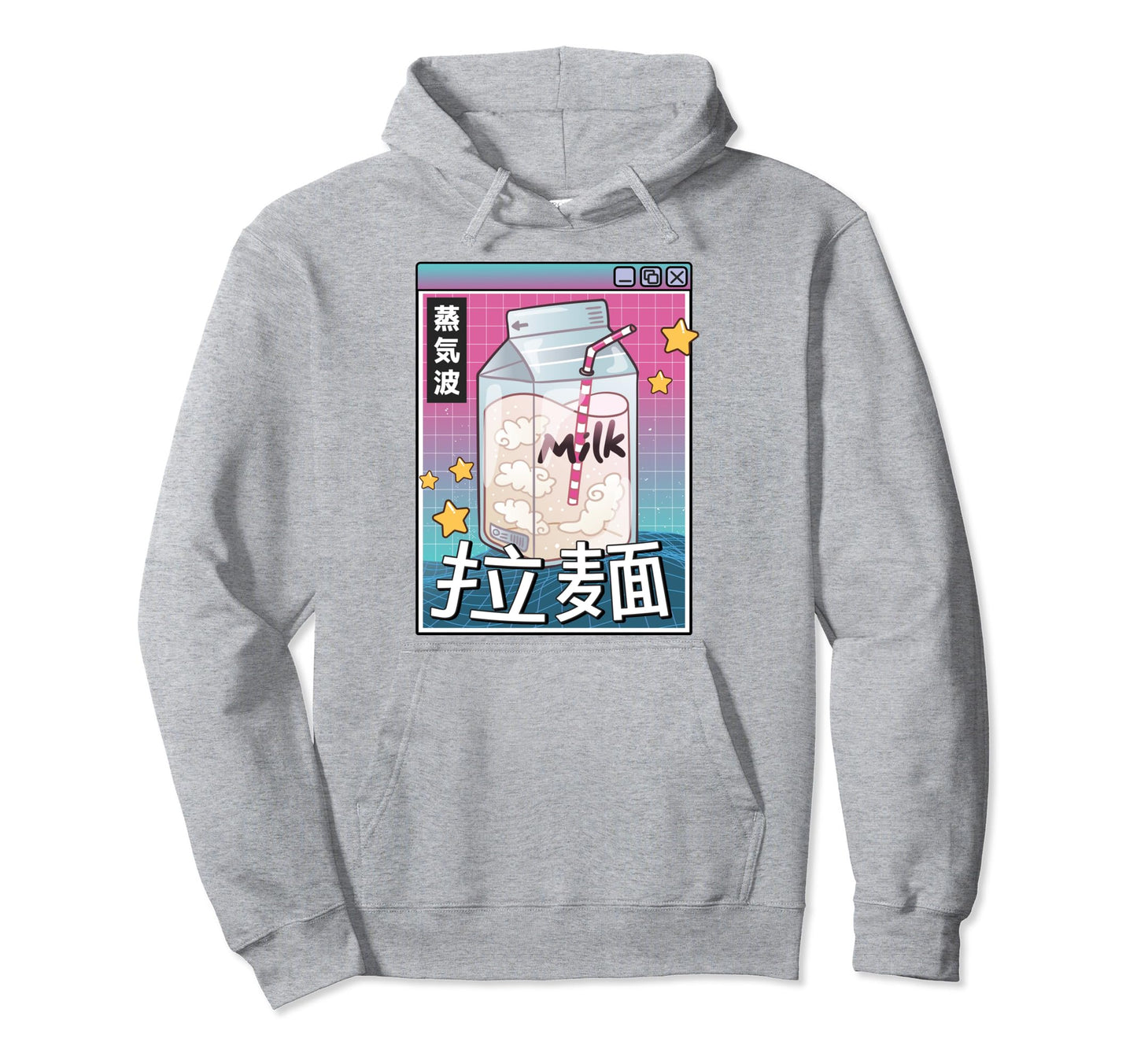 Milk Carton Digital Japan 80S Otaku Hoodie - Minimalist Print for Adults - T-Shirt, Sweatshirt, Hoodie