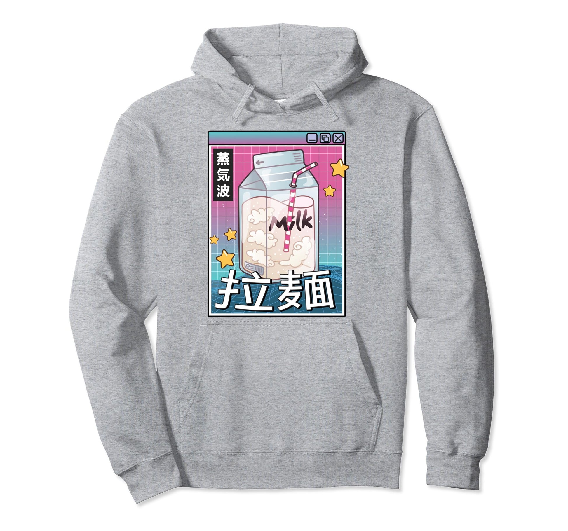 Milk Carton Digital Japan 80S Otaku Hoodie - Minimalist Print for Adults - T-Shirt, Sweatshirt, Hoodie