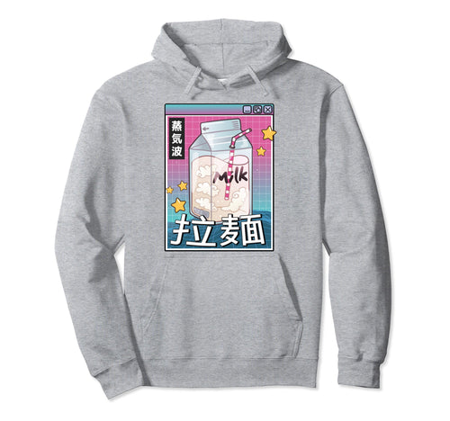Milk Carton Digital Japan 80S Otaku Hoodie - Minimalist Print for Adults - T-Shirt, Sweatshirt, Hoodie