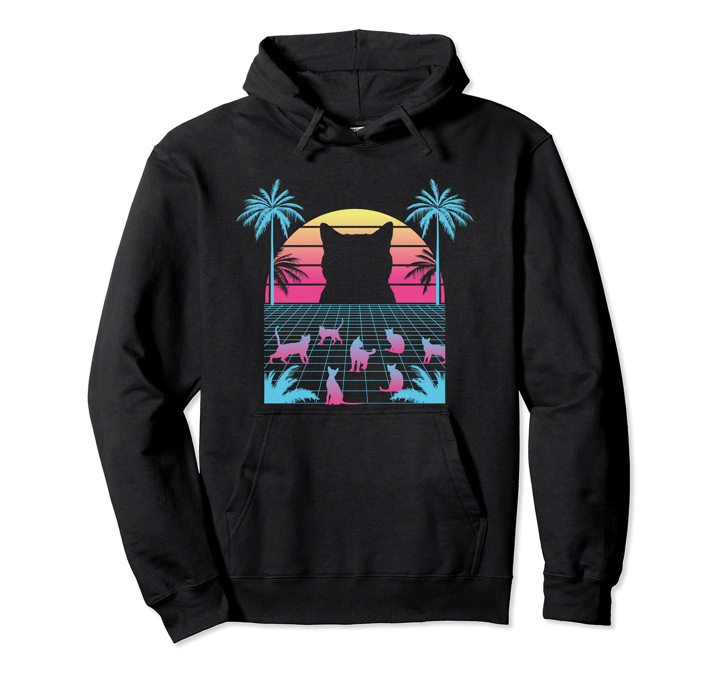 Cats Cat Lover 80S 90S Aesthetic Hoodie - Novelty Apparel Men Women - T-Shirt, Sweatshirt, Hoodie