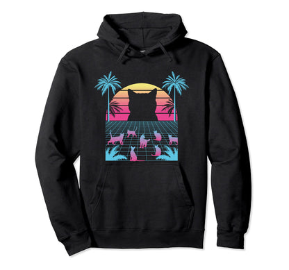 Cats Cat Lover 80S 90S Aesthetic Hoodie - Novelty Apparel Men Women - T-Shirt, Sweatshirt, Hoodie