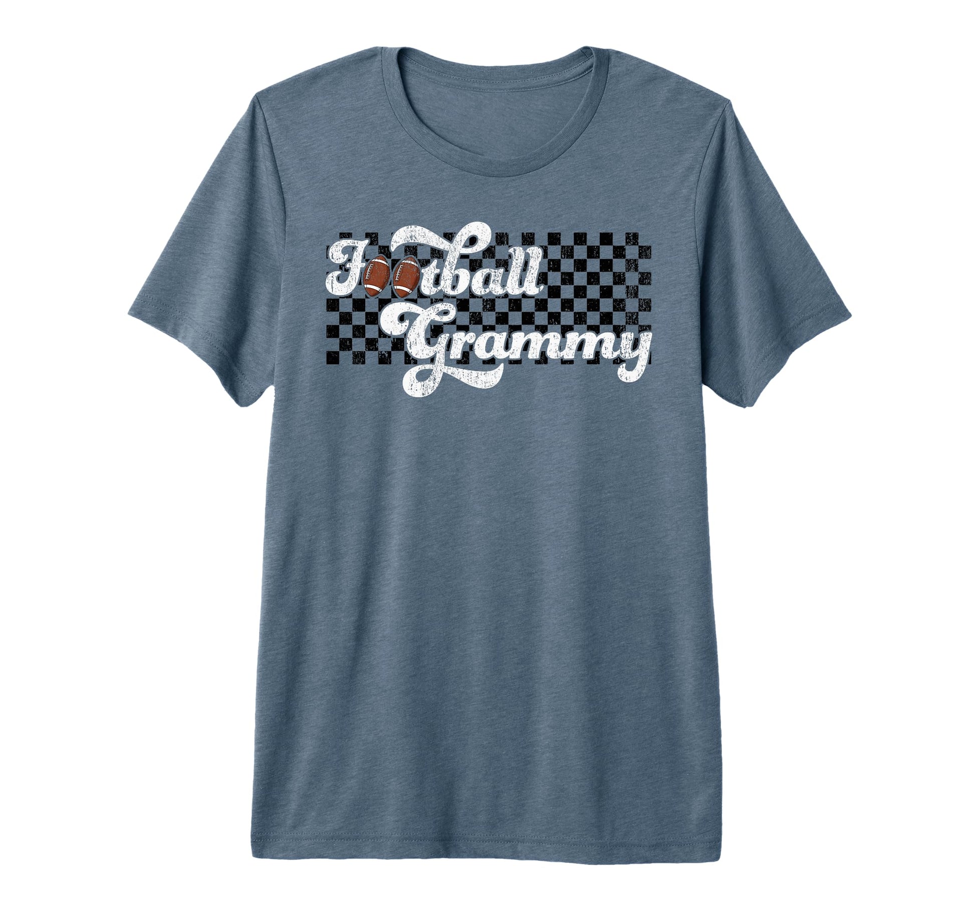 Football Grammy Grandma Checkered T-Shirt - Aesthetic Graphic Men Women - T-Shirt, Sweatshirt, Hoodie