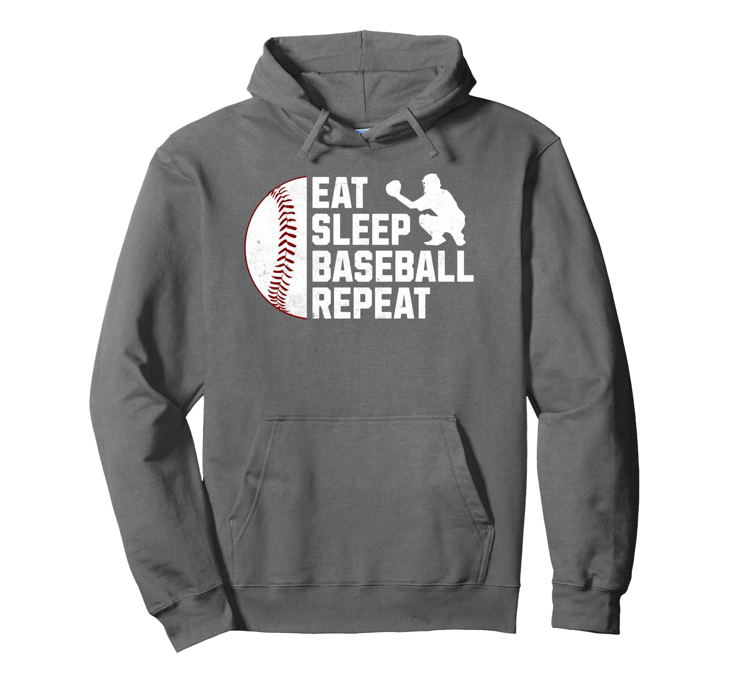 Eat Sleep Baseball Repeat Hoodie - Custom Art Print Unisex - T-Shirt, Sweatshirt, Hoodie