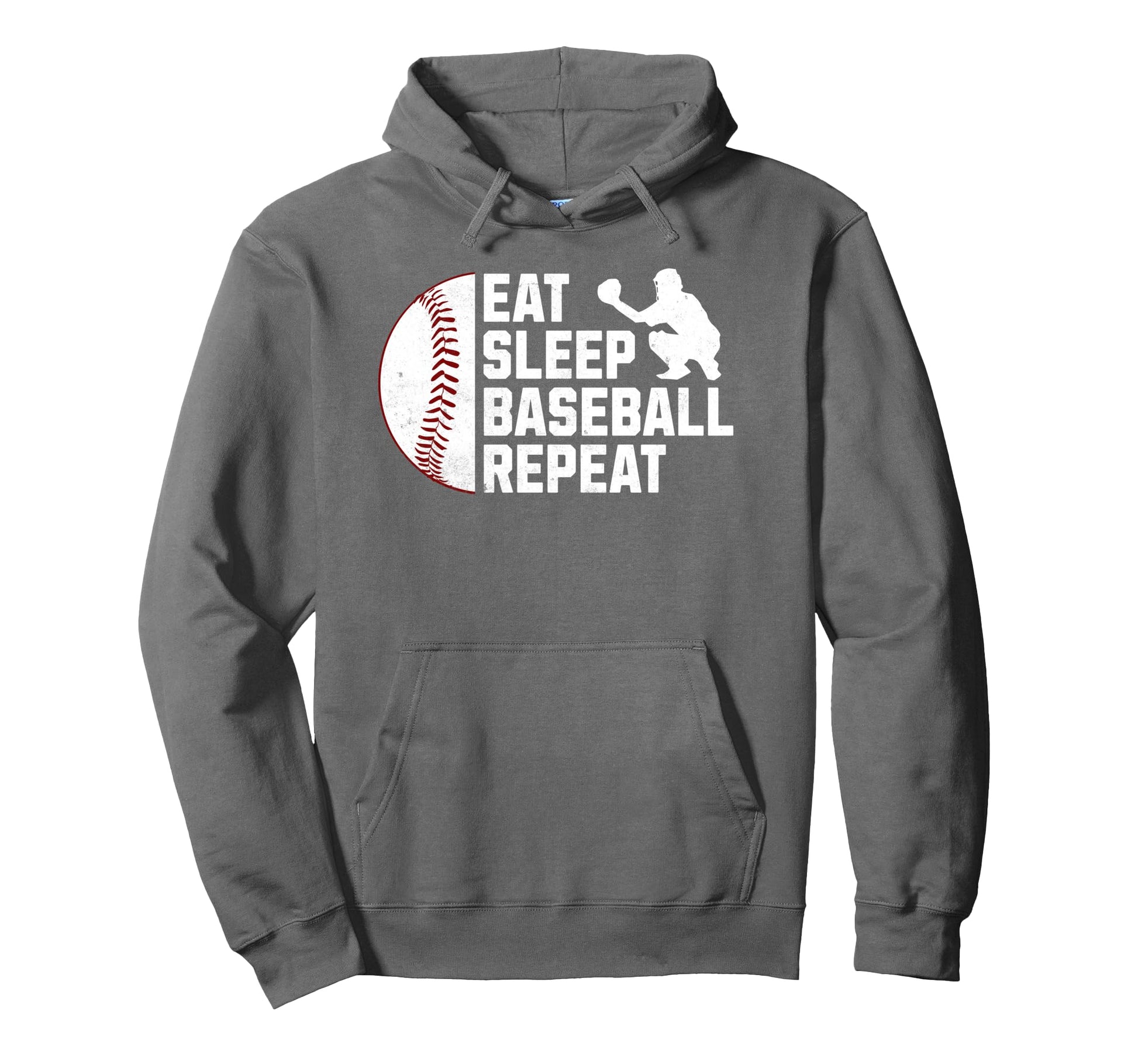 Eat Sleep Baseball Repeat Hoodie - Custom Art Print Unisex - T-Shirt, Sweatshirt, Hoodie