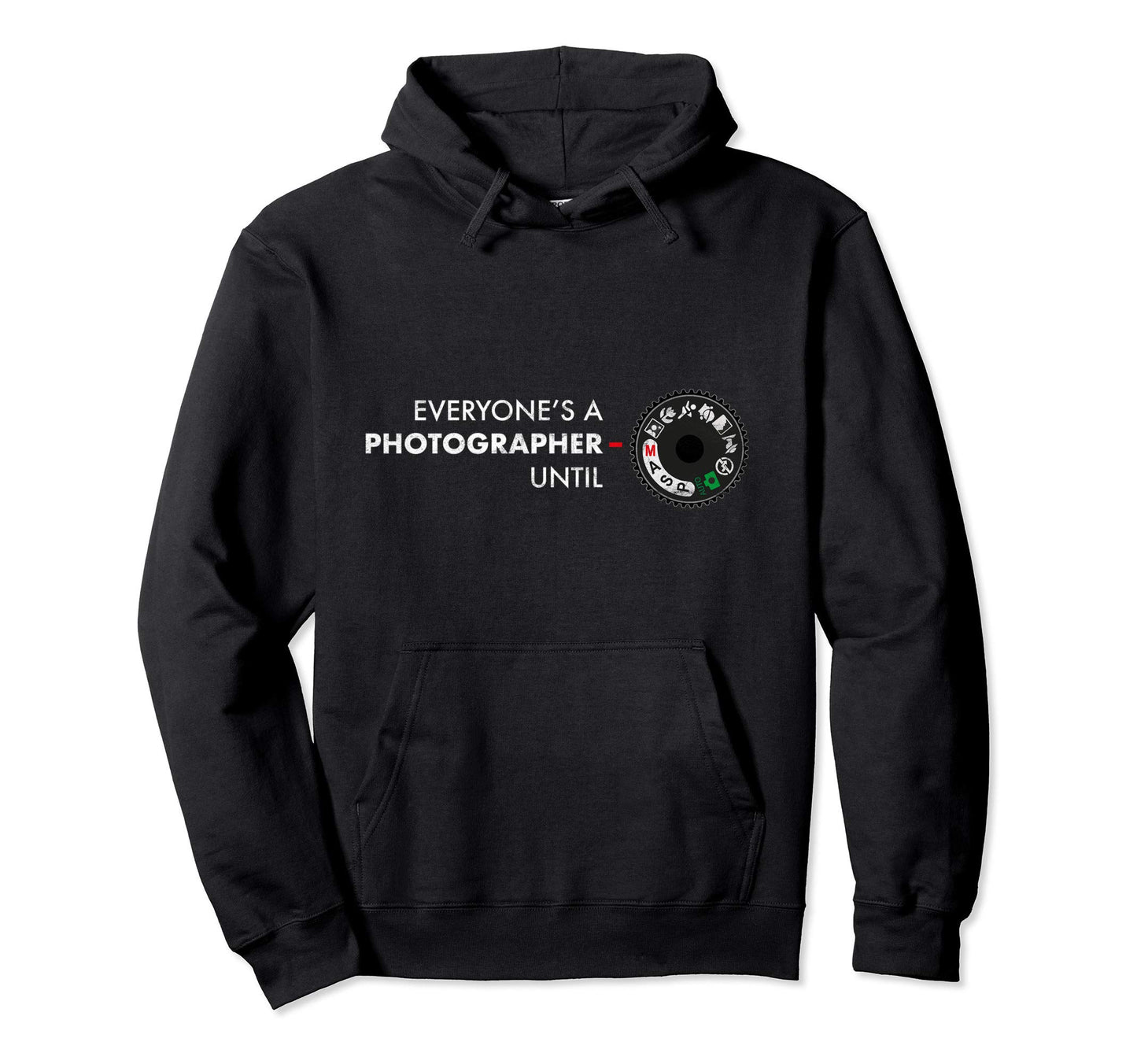 Photographer Manual Mode Slr Camera Hoodie - Minimalist Print for Adults - T-Shirt, Sweatshirt, Hoodie
