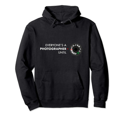 Photographer Manual Mode Slr Camera Hoodie - Minimalist Print for Adults - T-Shirt, Sweatshirt, Hoodie