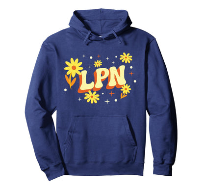 Lpn Licensed Practical Nurse Flower Hoodie - Minimalist Print for Adults - T-Shirt, Sweatshirt, Hoodie