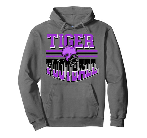 Tiger Football Mom Purple Tiger Pride Hoodie - Novelty Apparel Men Women - T-Shirt, Sweatshirt, Hoodie