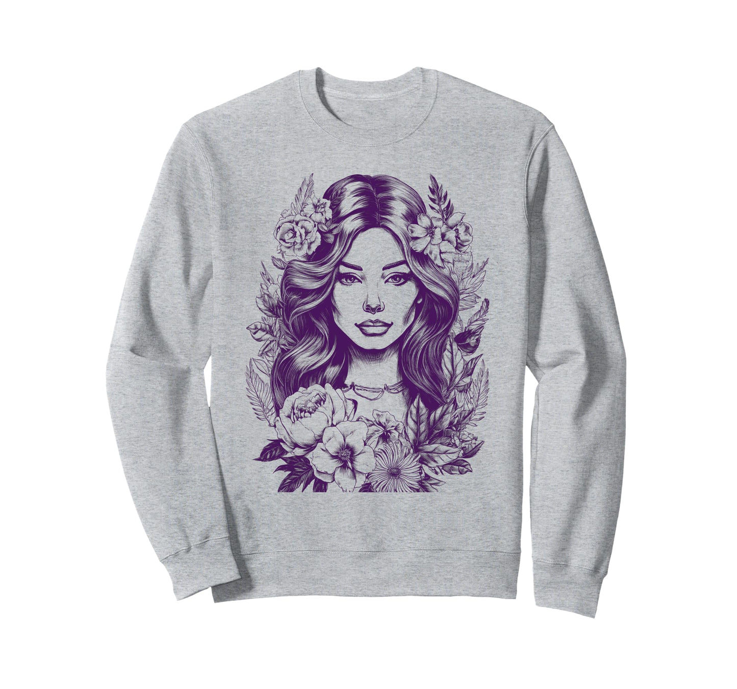 Bohemian Boho Flower Sweatshirt - Trendy Graphic Men Women - T-Shirt, Sweatshirt, Hoodie