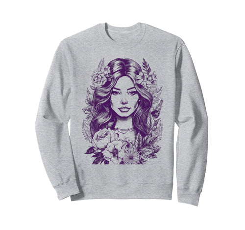 Bohemian Boho Flower Sweatshirt - Trendy Graphic Men Women - T-Shirt, Sweatshirt, Hoodie