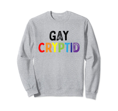 Pride Cryptid Rainbow Sweatshirt - Minimalist Print for Adults - T-Shirt, Sweatshirt, Hoodie