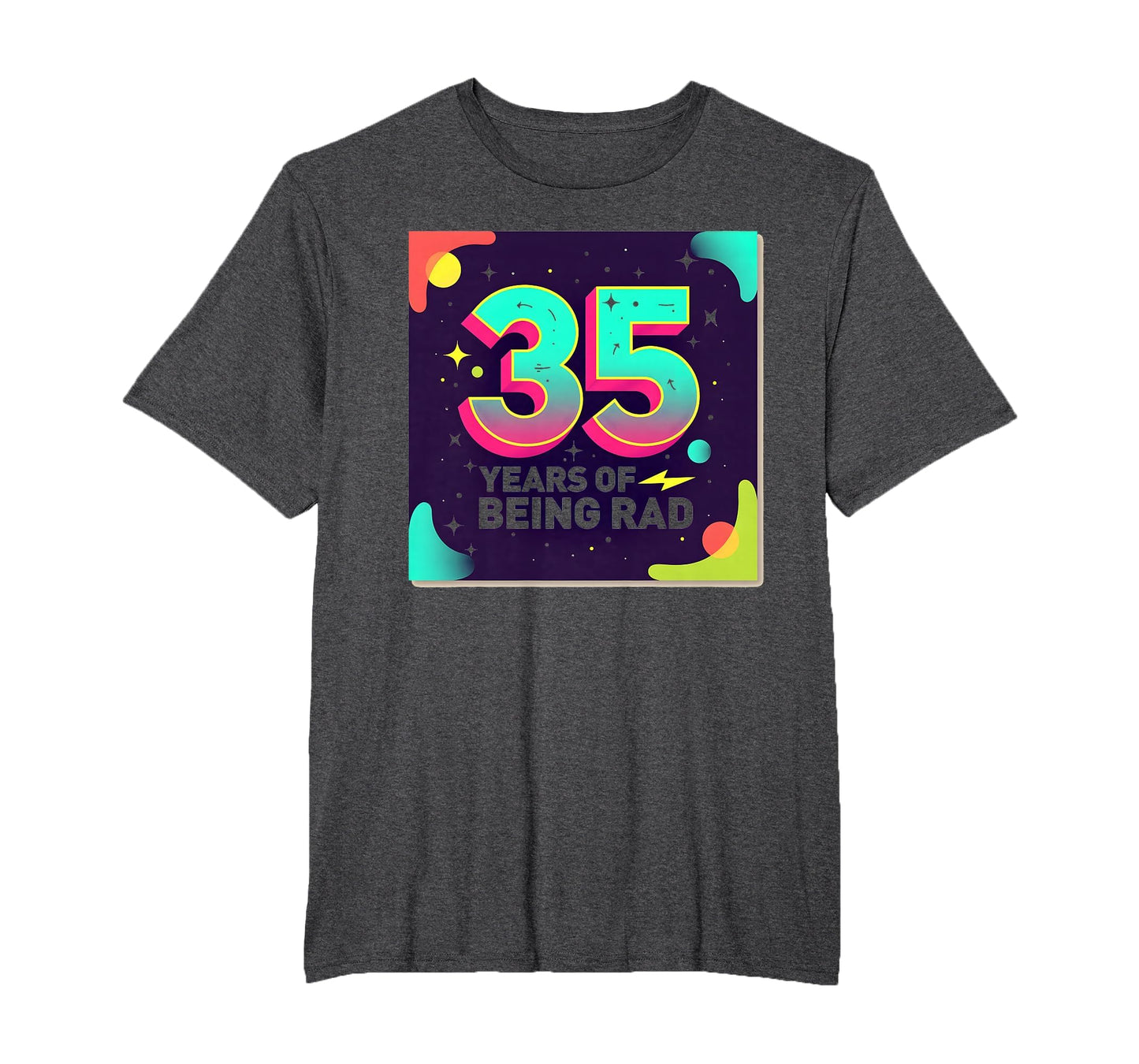35Th Birthday Gift Rad 80S Celebration T-Shirt - Custom Art Print Unisex - T-Shirt, Sweatshirt, Hoodie