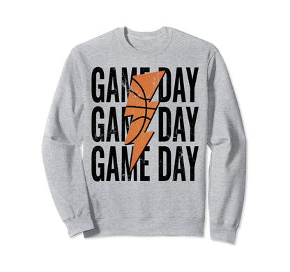 Womens Basketball Mom Leopard Game Sweatshirt - Fun Novelty Design Unisex - T-Shirt, Sweatshirt, Hoodie