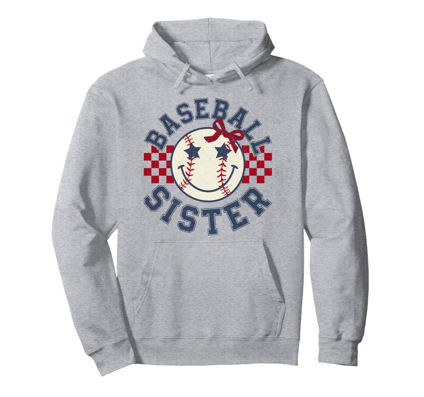 Baseball Sister Coquette Bow Sport Hoodie - Casual Everyday Wear Unisex - T-Shirt, Sweatshirt, Hoodie