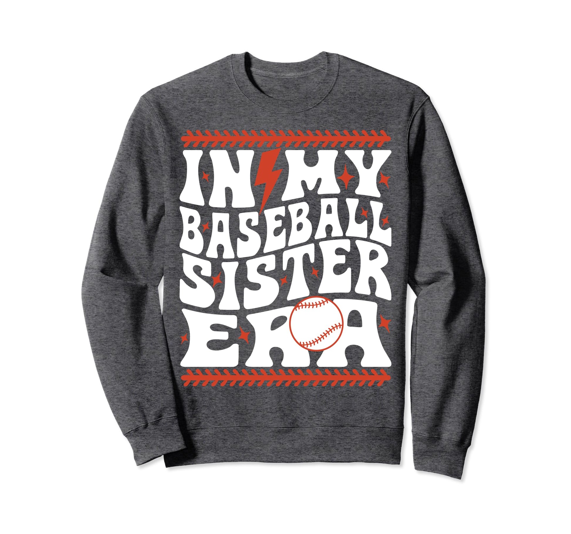 My Baseball Sister Era Groovy Sweatshirt - Trendy Graphic for Adults - T-Shirt, Sweatshirt, Hoodie